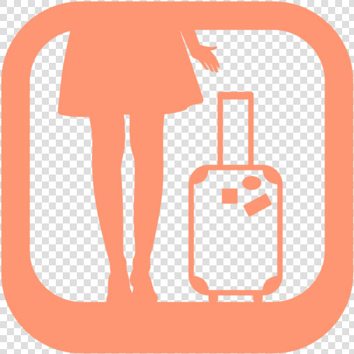 Traveling Clipart Woman Traveler   Bungee Girl App Icon  HD Png DownloadTransparent PNG