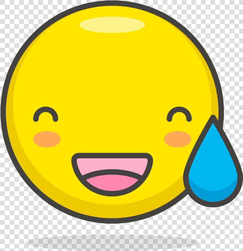 007 Grinning Face With Sweat   ยิ้ม Png  Transparent PngTransparent PNG