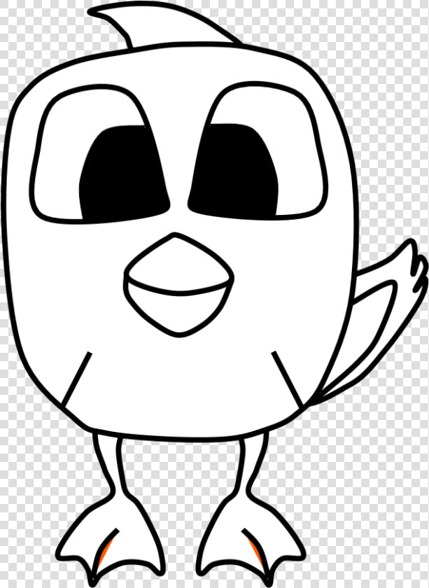 Goose  Big Eyes  Black And White  Cartoon Animal   Cartoon Animal Black And White  HD Png DownloadTransparent PNG