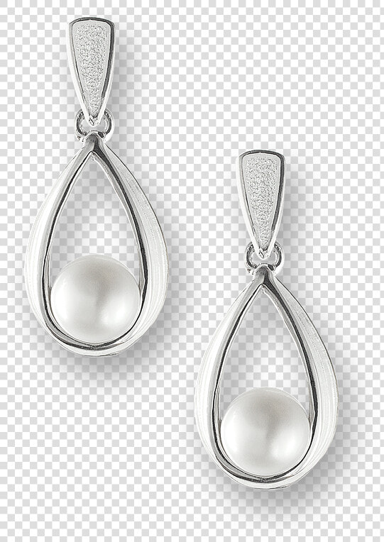 Nicole Barr Designs Sterling Silver Ribbon Stud Earrings white   Earrings  HD Png DownloadTransparent PNG