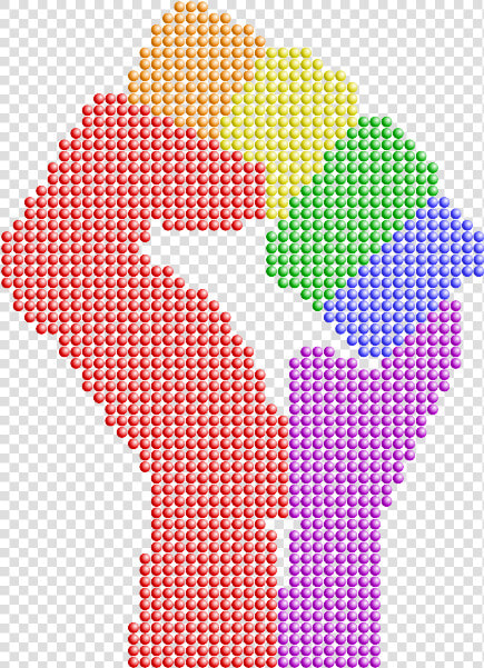 Clenched Fist Rainbow Colors Remix   Transparent Rainbow Fist  HD Png DownloadTransparent PNG