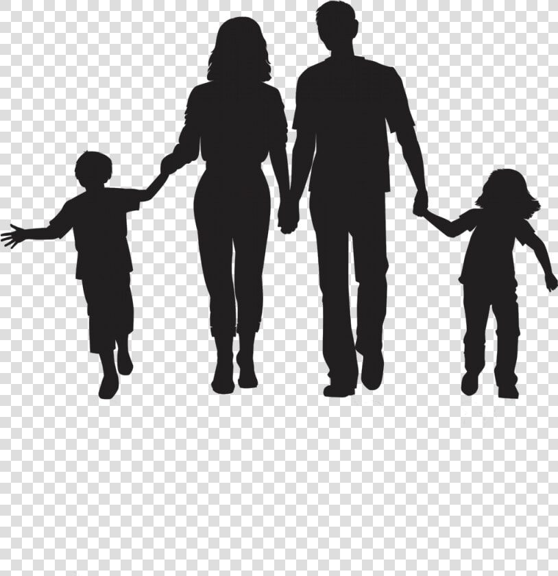 Silhouette Family Clip Art   Silhouette Family Clipart Png  Transparent PngTransparent PNG