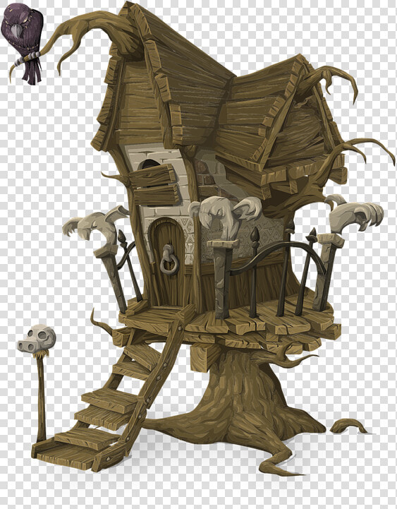 Tree House  Home  Building  Architecture  Spooky   Haunted Tree House Clipart  HD Png DownloadTransparent PNG