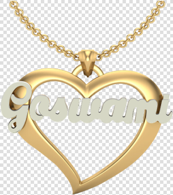 Bold Heart Styled Personalized Bling Name Necklace   Heart Locket With Name  HD Png DownloadTransparent PNG