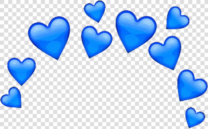  blue  heart  blueheart  hearts  crown  tumblr  blueemoji   Green Heart Emoji Png  Transparent PngTransparent PNG