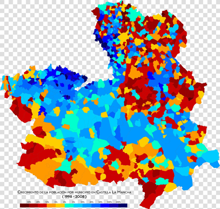 Castilla La Mancha Crecimiento 1998 2008   Población Castilla La Mancha  HD Png DownloadTransparent PNG