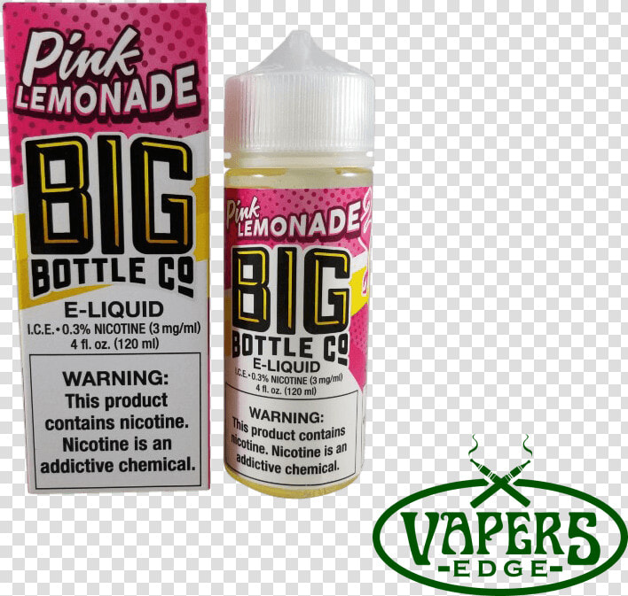 Pink Lemonade By Big Bottle Co Eliquid   Bottle  HD Png DownloadTransparent PNG