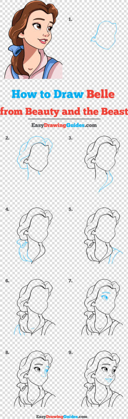 How To Draw Belle From Beauty And The Beast   Belle Beauty And The Beast Drawing  HD Png DownloadTransparent PNG