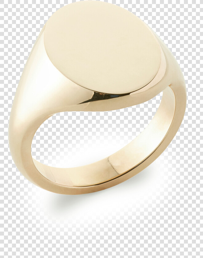 14ct Yellow Gold Signet Ring  Oxford Oval   Platinum Signet Ring  HD Png DownloadTransparent PNG