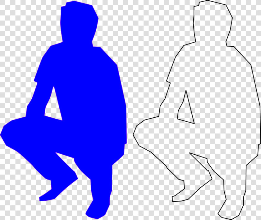 Squat Vector Deadlift   Squatting Silhouette  HD Png DownloadTransparent PNG