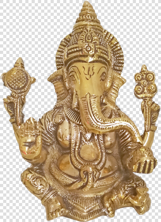 Holy God Valampuri Vinayagar Sitting Brass Statue    Statue  HD Png DownloadTransparent PNG