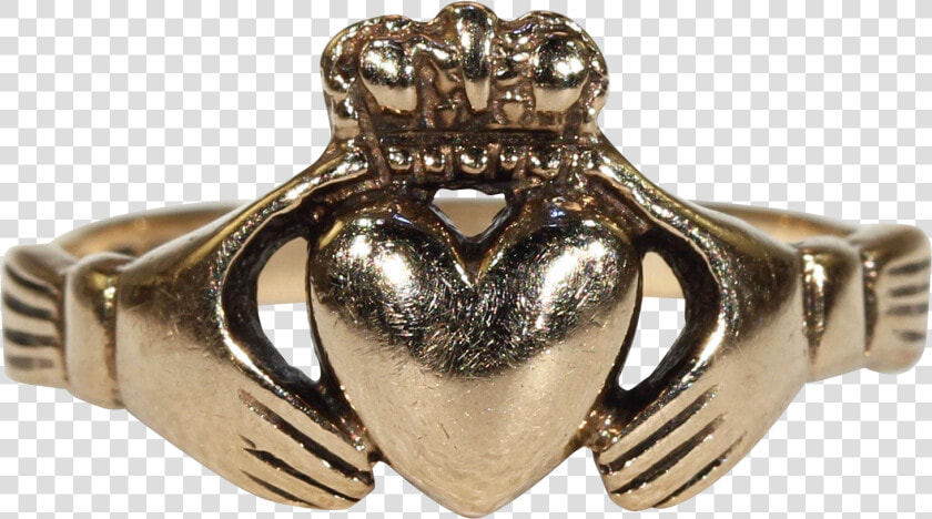 Vintage Irish Claddagh Ring Heart Hands Hallmarked   Irish Claddagh Jewelry Transparent  HD Png DownloadTransparent PNG