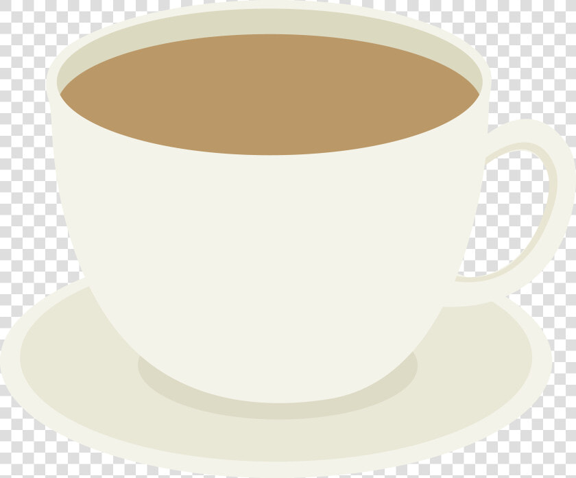 Cup Of Coffee On Plate Coffee Cup And   Simple Cartoon Coffee Cup  HD Png DownloadTransparent PNG