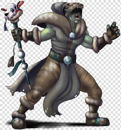 Pathfinder   Orc Shaman   Pathfinder Orc Barbarian  HD Png DownloadTransparent PNG