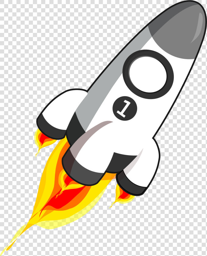 Spaceship Clipart Transparent Background   Cartoon Rocket Blast Off  HD Png DownloadTransparent PNG