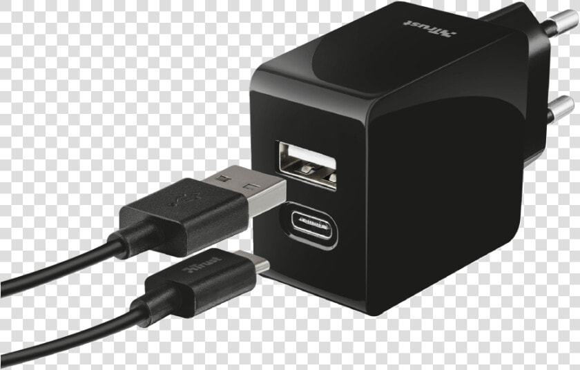 Fast Dual Usb c  amp  Usb Wall Charger For Phones  amp  Tablets   Rýchlonabíjačka Usb  HD Png DownloadTransparent PNG