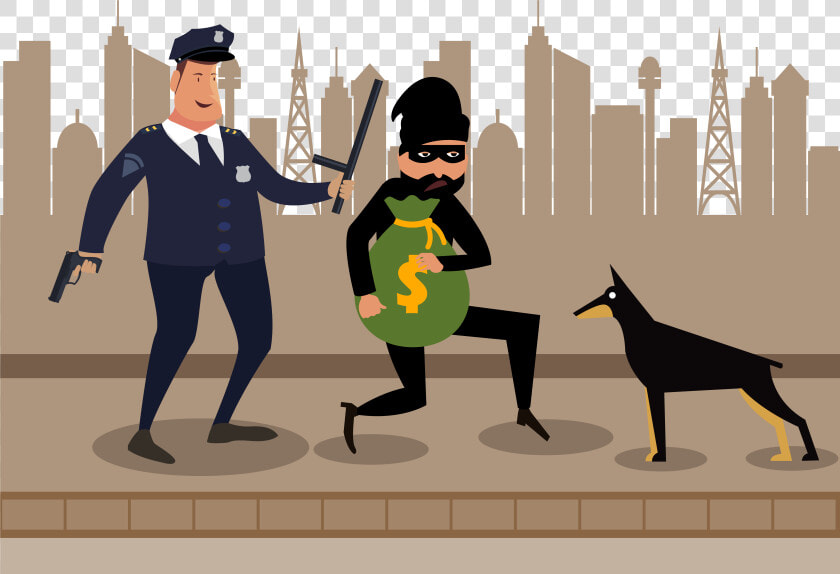 Thief Vector Police   Police Officer Arresting Criminal  HD Png DownloadTransparent PNG