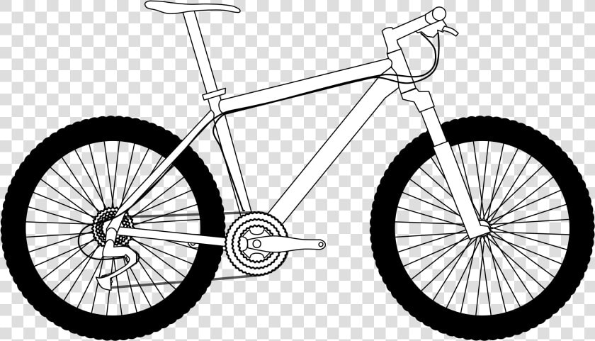 Drawing Transparent Mountain   Mountain Bike Drawing  HD Png DownloadTransparent PNG