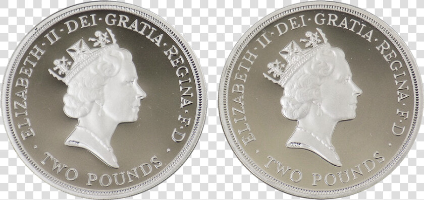 Pre owned 1989 Uk Bill Of Rights £2 Silver Proof Piedfort   Rare 2 Pound Coins  HD Png DownloadTransparent PNG