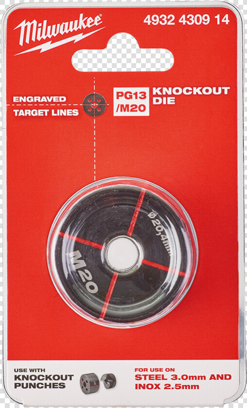 Exact™ Pg13 m20 Knockout Die   Milwaukee Tools  HD Png DownloadTransparent PNG