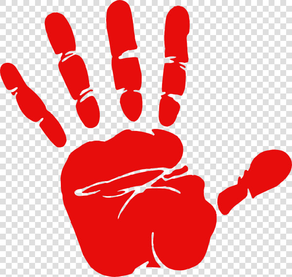 Blood Clipart Handprint   Red Handprint Clipart  HD Png DownloadTransparent PNG