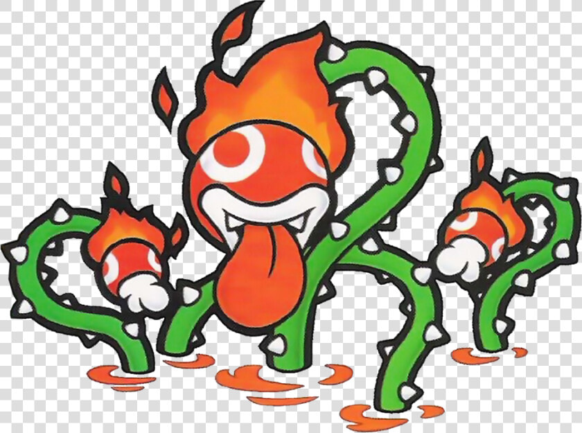 Lava Piranha   Yoshi Island Plante Piranha  HD Png DownloadTransparent PNG