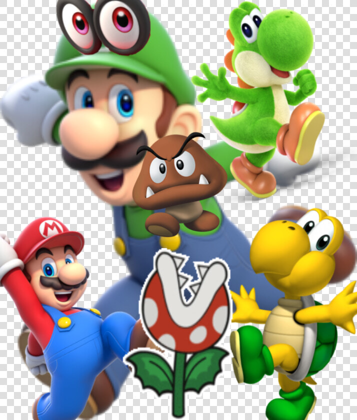  mario  luigi  cappy  piranhaplant  koopatroopa  goomba   Luigi Mario  HD Png DownloadTransparent PNG