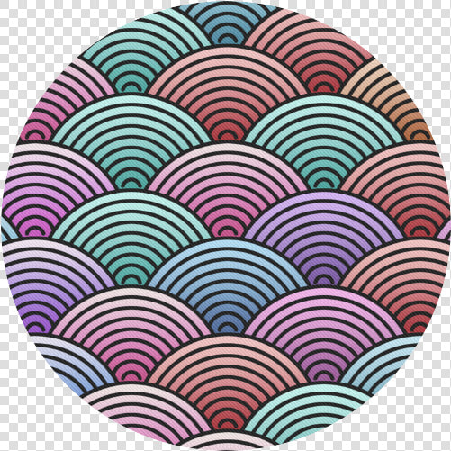 Concentric Circle Pattern Round Mousepad  HD Png DownloadTransparent PNG