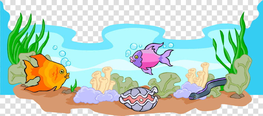 Clip Art Ocean Scene Clip Art   Fish In Sea Clipart  HD Png DownloadTransparent PNG