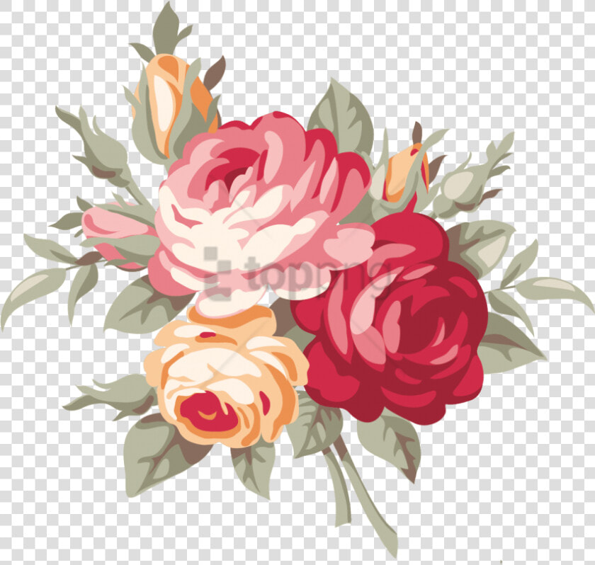 Flower bouquet cut Flowers rose watercolor Plant garden   Aesthetic Flower Png  Transparent PngTransparent PNG