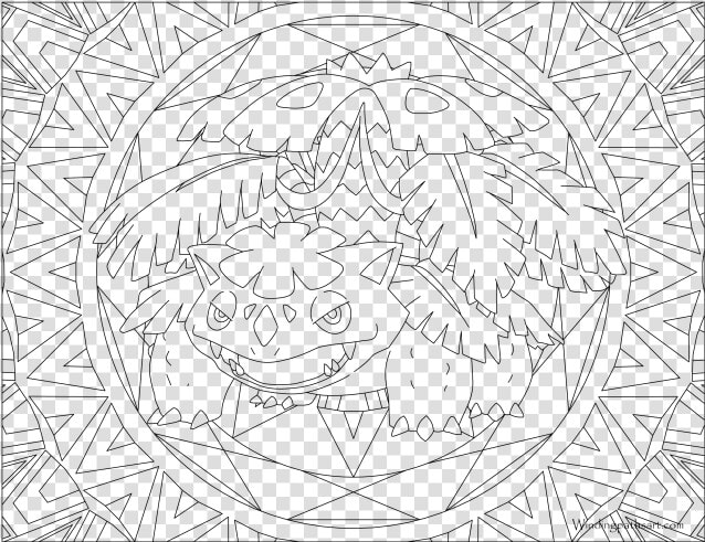 003 Venusaur Pokemon Coloring Page   Pokemon Mandala Coloring Pages  HD Png DownloadTransparent PNG