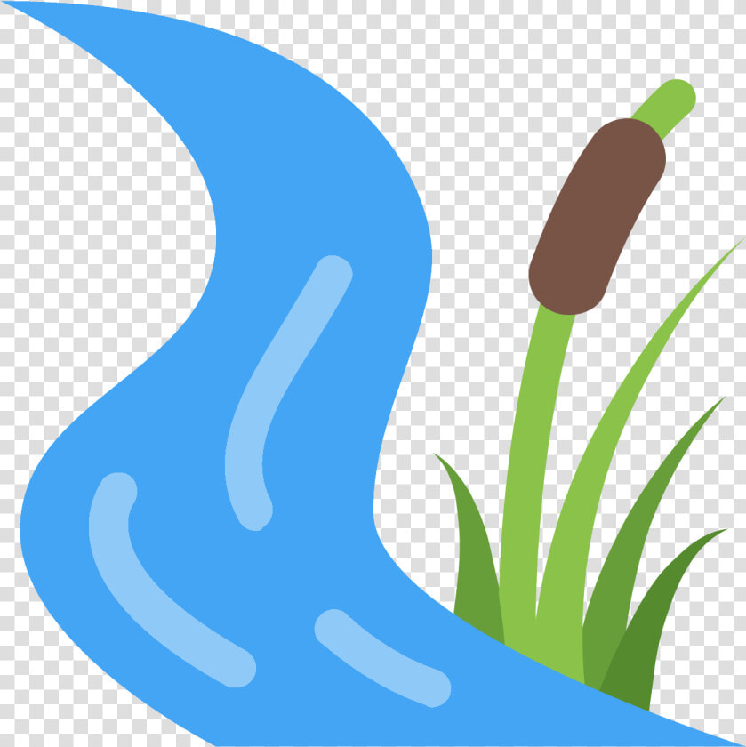 A Winding Creek Next To A Tuft Of Tall Grass And A  HD Png DownloadTransparent PNG