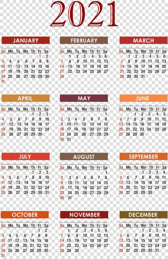 Calendar 2021 Png Free Download   Free Printable 2020 Calendar  Transparent PngTransparent PNG