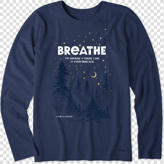 Women S Breathe In The Stars Long Sleeve Crusher Tee   Patagonia Shirt Png  Transparent PngTransparent PNG