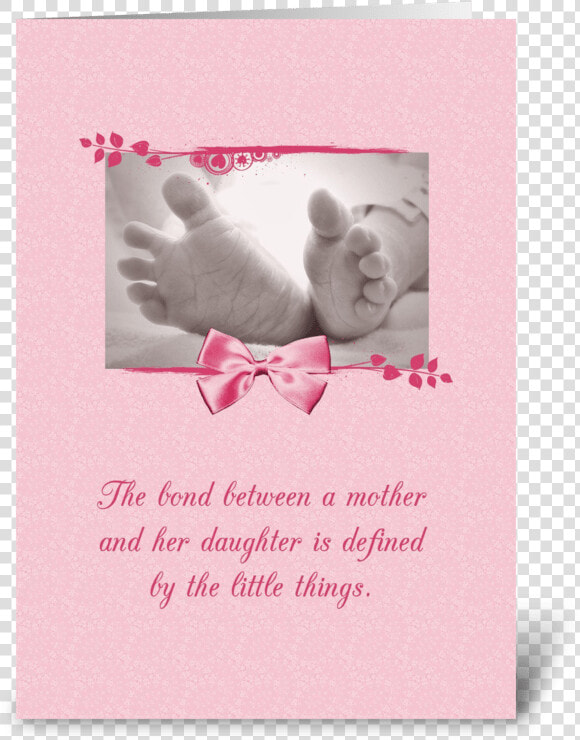 Pink Baby Girl Congratulations Baby Feet Greeting Card   Congratulations Card New Born Girl  HD Png DownloadTransparent PNG