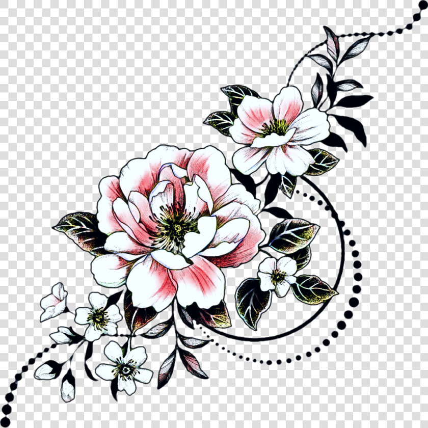  flowers  flower  blossoms  blumen  blüten  florals   Flower Tattoo Clipart  HD Png DownloadTransparent PNG