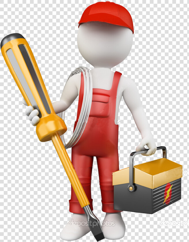 3d Man Electrician   Electrician 3d Icon  HD Png DownloadTransparent PNG