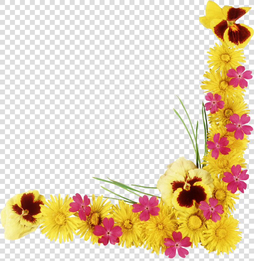 Yellow Flower Frame Png Clipart   Png Download   Flower Frame Png Hd  Transparent PngTransparent PNG