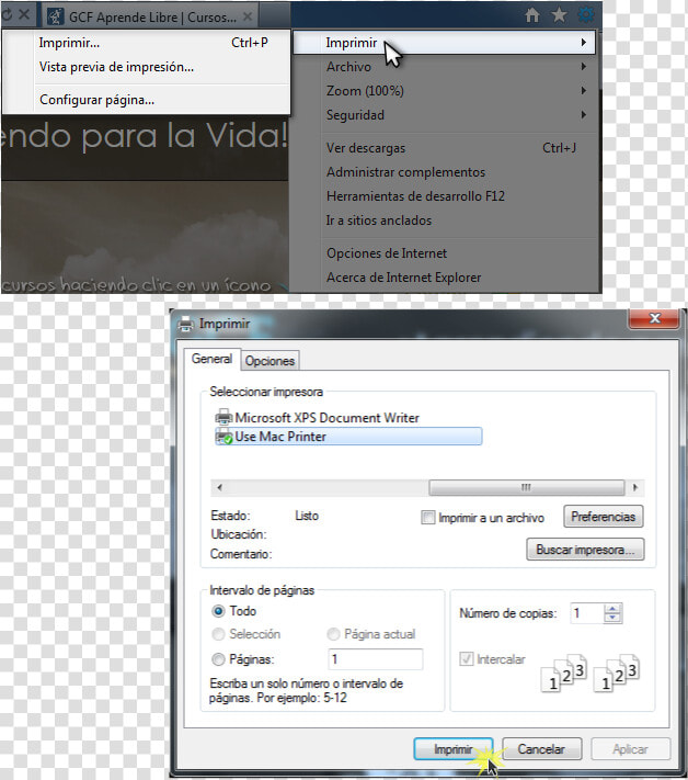 Imprimir   Herramientas De Internet Explorer  HD Png DownloadTransparent PNG