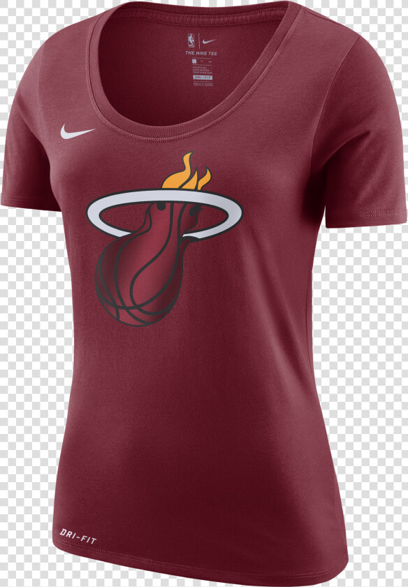 Nike Miami Heat Ladies Dry Fit Logo Tee  HD Png DownloadTransparent PNG