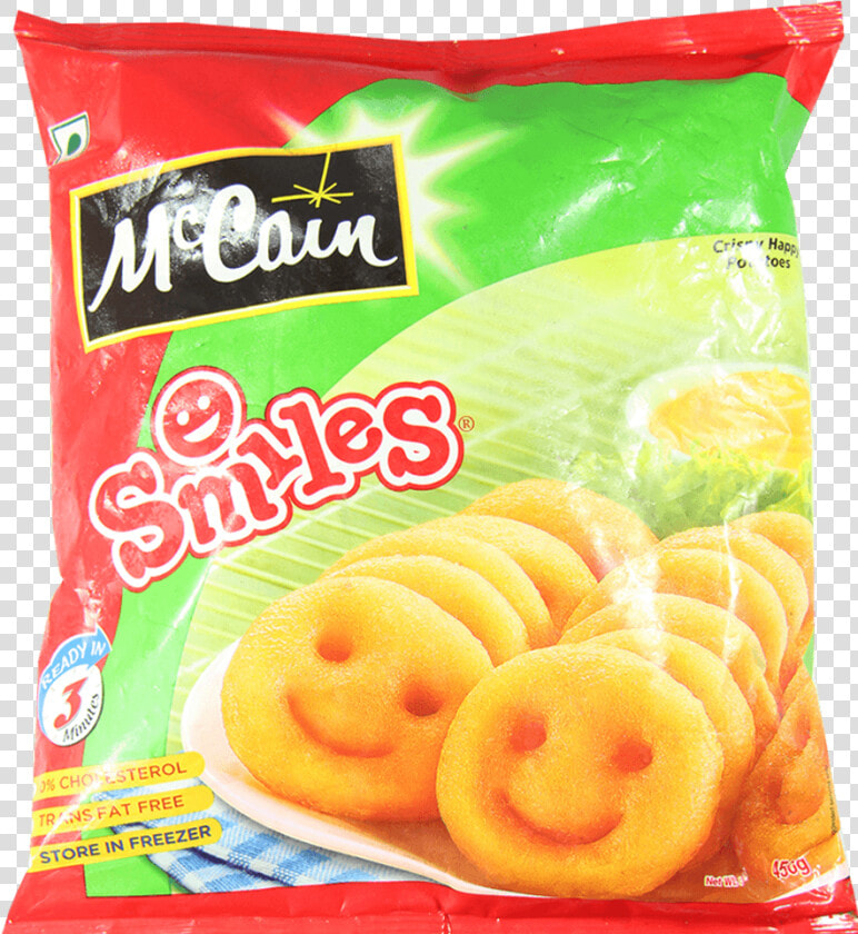 Smiles   Mccain   450 Gm   Mccain Smiles New Pudina   Mccain Foods  HD Png DownloadTransparent PNG