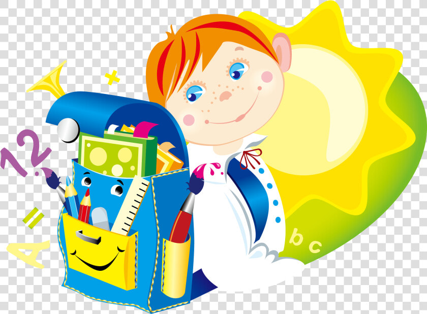 Vector Hand drawn Cartoon School Kids   School Vector  HD Png DownloadTransparent PNG