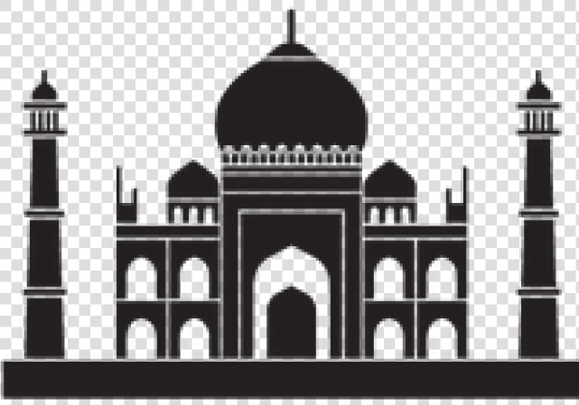 Black And White Taj Mahal Clipart  HD Png DownloadTransparent PNG