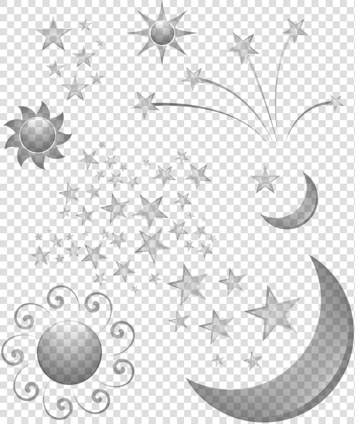 Transparent Moon And Stars Clipart Black And White   Estrelas Lua Sol Png  Png DownloadTransparent PNG