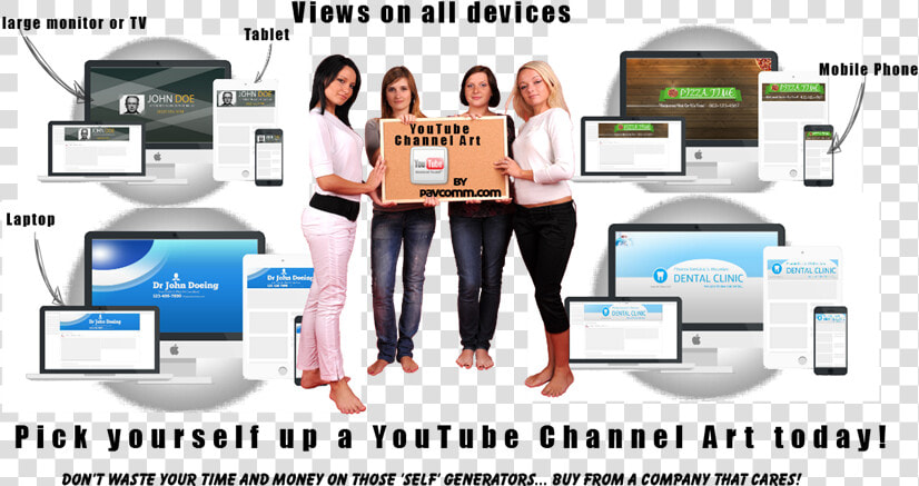 Youtube Channel Art Views On All Devices   Online Advertising  HD Png DownloadTransparent PNG