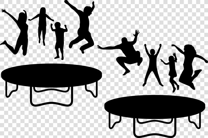 Trampoline Euclidean Vector Jumping   Trampoline Clipart Black And White  HD Png DownloadTransparent PNG