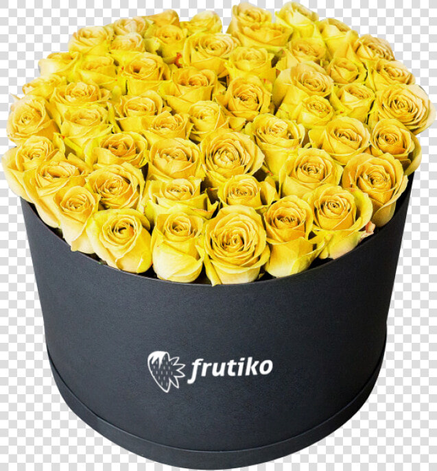 Yellow Roses Black Box   Buket Rose  HD Png DownloadTransparent PNG