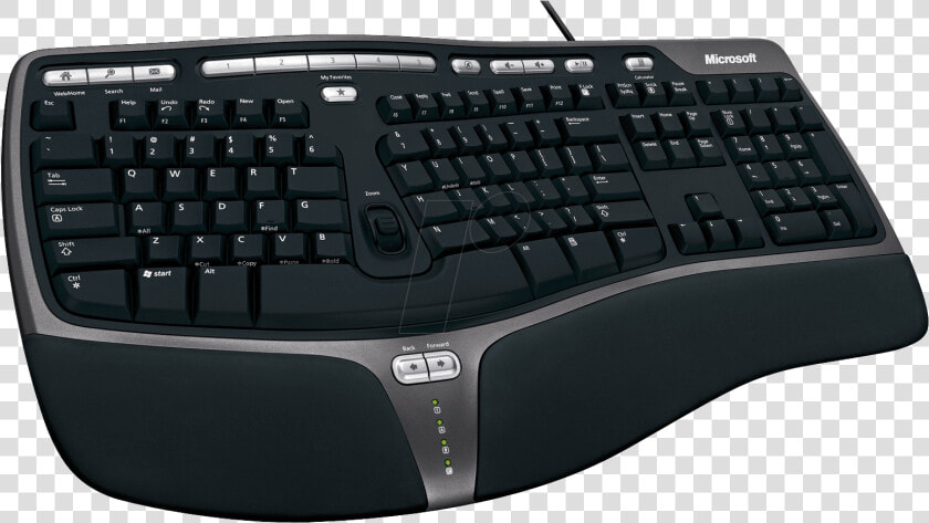 Keyboard Usb Black Ergonomic Microsoft  HD Png DownloadTransparent PNG