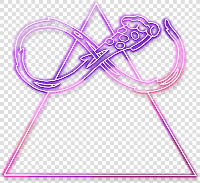  pizza  frame  neon  glow  triangle  freetoedit  ftestickers  HD Png DownloadTransparent PNG