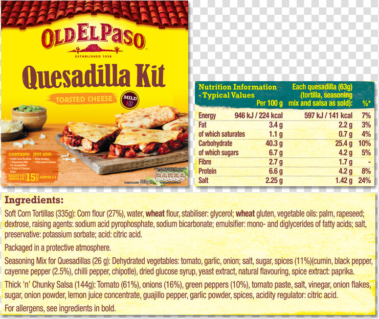 Make Perfect Quesadillas The Easy Way With This Quesadilla   Quesadillas Old El Paso  HD Png DownloadTransparent PNG